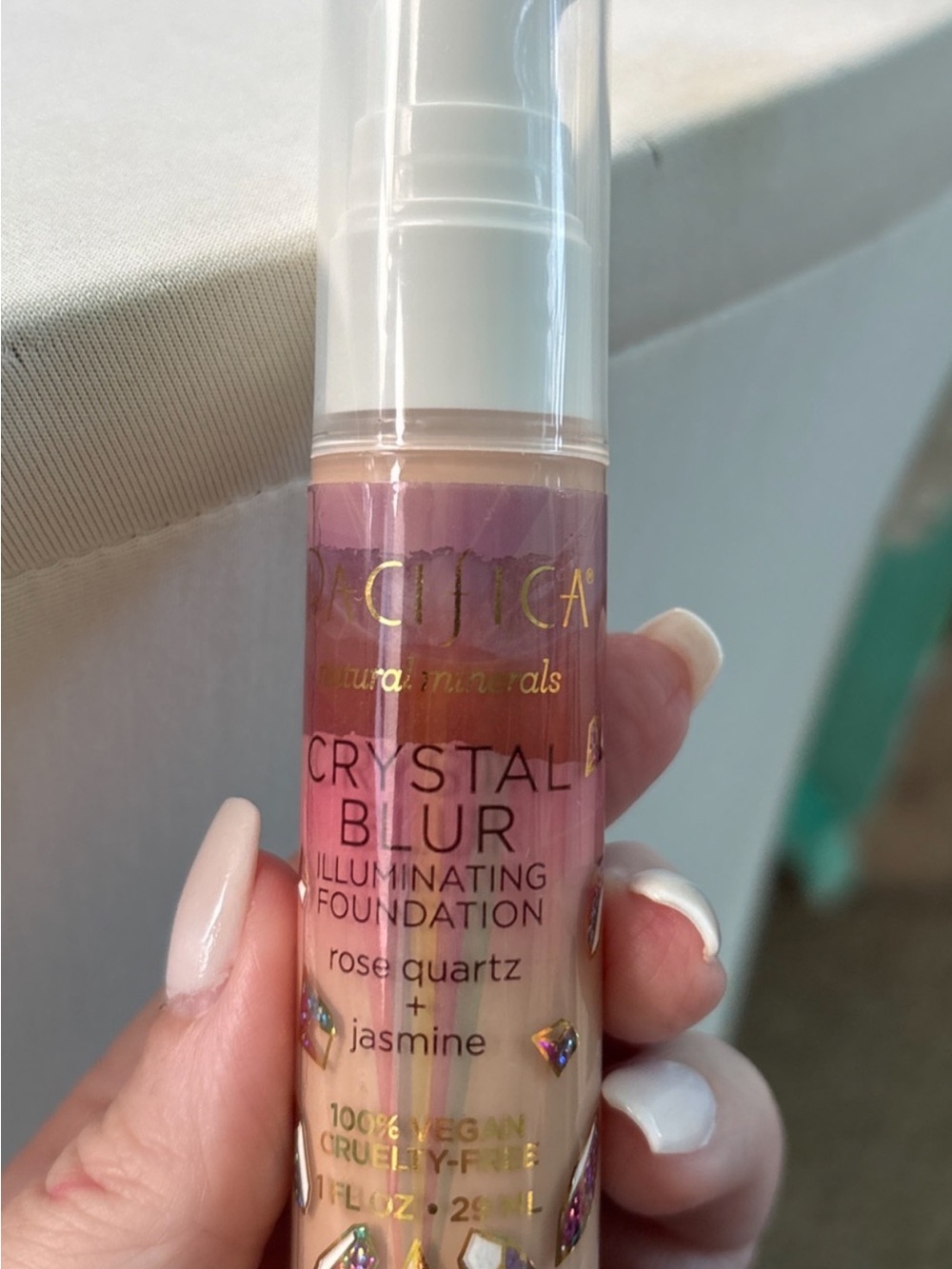 Pacifica Crystal Blur Illuminating Foundation - Rose Quartz NEW